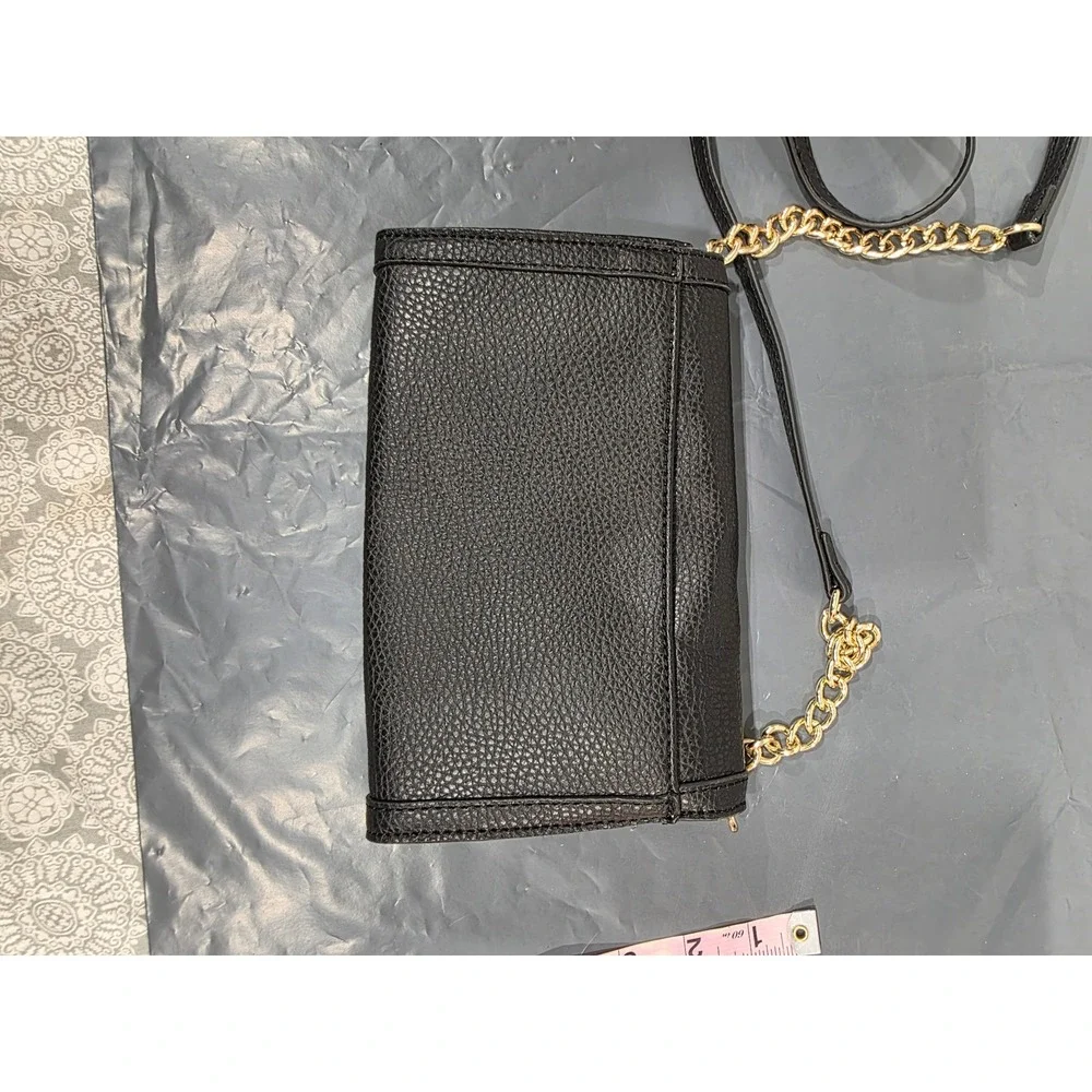 Black Crossbody Bag Gold Chain‎ Strap Small Purse Evening Party Designer Style